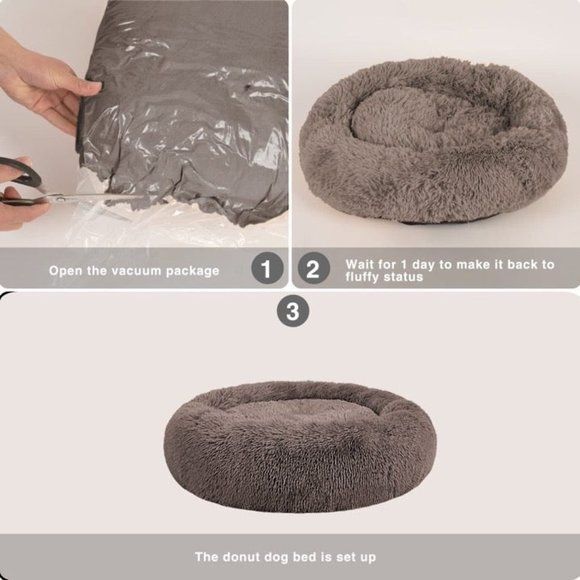 Dog Bed Calming Pet Bed for Large Medium Small Dogs  Washable Anti Anxiety - Picture 3 of 4